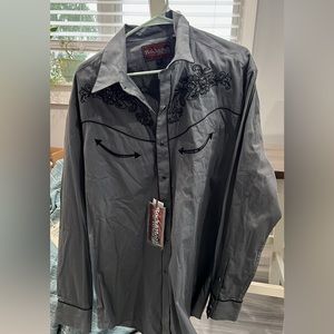 Rock n roll cowboy pearl snap western shirt NWT